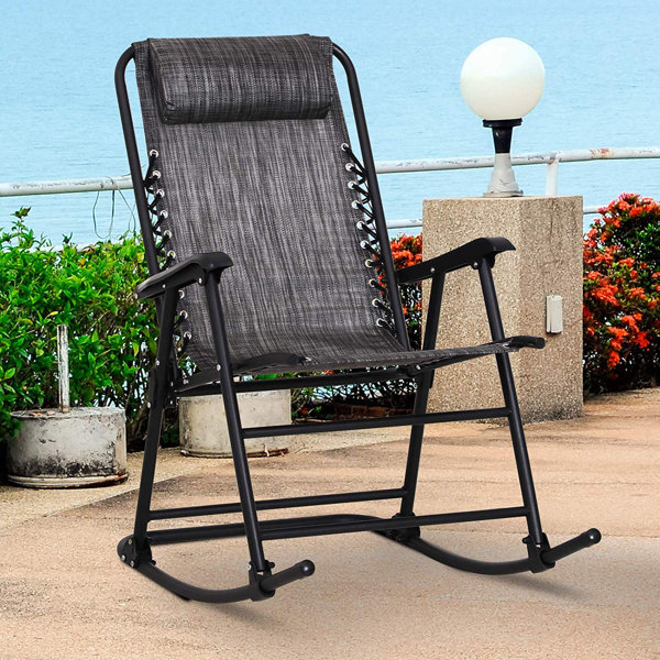 17 Stories Outdoor Rocking Metal Chair & Reviews Wayfair.co.uk